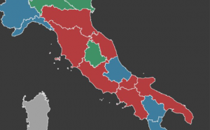 elezioni regionali in italia mappa